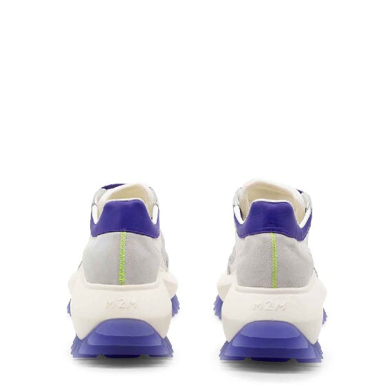 White/purple m2m lace-ups