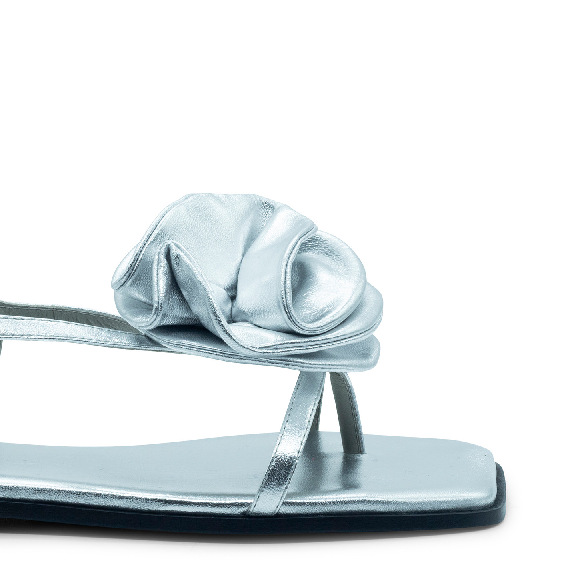 Square open sandalo rose argento